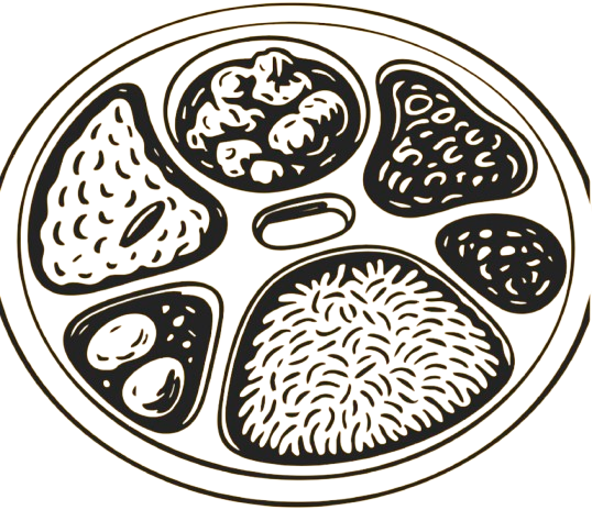 Illustrated thali plate